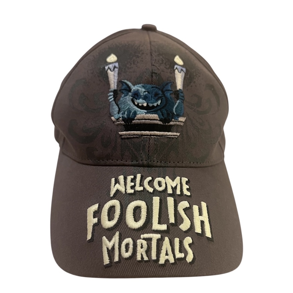 NWOT Disney Parks Haunted Mansion Welcome Foolish Mortals Youth Baseball Cap Hat - Picture 11 of 12
